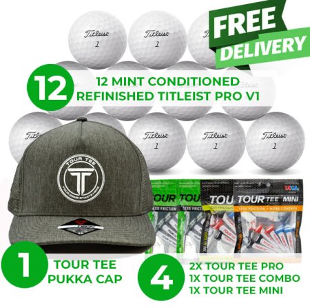 The Golfers Essentials Pack - Pro V1 + Cap + Tour tee